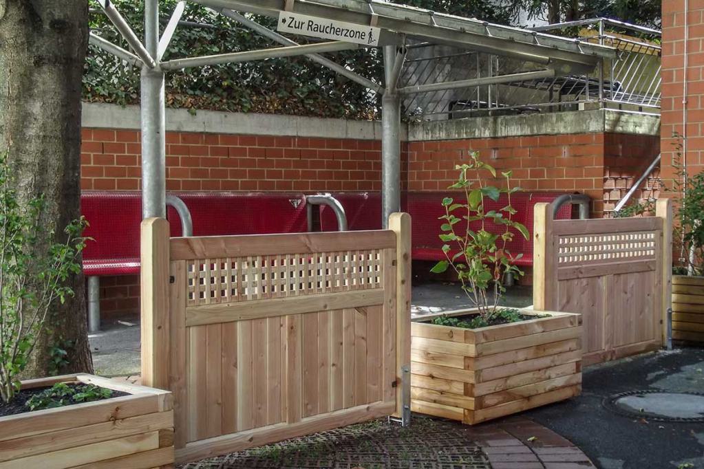 Pflanztrog - Sichtschutzkombination